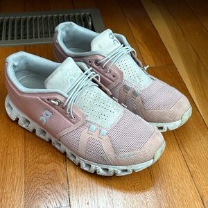 On Running Women's Blush and White Sneakers size 8 shoes